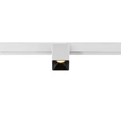 LED Spot FIXT-IT!, 48V, DALI, eckig, für Aufbauschiene, 36°, 7W, 3000K, 865lm, UGR<19, IP20, dimmbar, weiß/schwarz