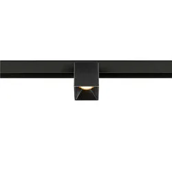 LED Spot FIXT-IT!, 48V, DALI, eckig, für Aufbauschiene, 36°, 7W, 3000K, 865lm, UGR<19, IP20, dimmbar, schwarz/schwarz