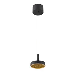 LED Pendelleuchte GRIP! FLAT, 16W, 2700/3000K, 400lm, IP20, dimmbar, schwarz/gold