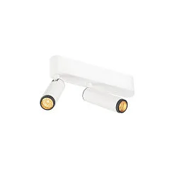 LED Deckenaufbauleuchte GRIP! S DOUBLE, 29°, 21W, IP20, dimmbar, 3000K, 1300lm, weiß/schwarz