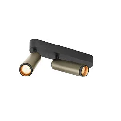 ceiling luminaire GRIP!M DOUBLE IP20, bronze, black, lacquered dimmable