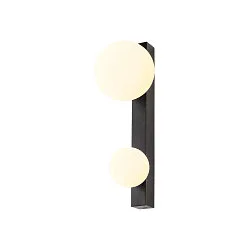 Wandaufbauleuchte SUN WL DOUBLE, rund, G9, 2x max. 5W, IP20, dimmbar, schwarz