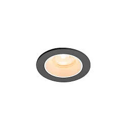 LED Deckeneinbauleuchte NUMINOS® XS, rund, 6,9W, IP20, dimmbar, 40°, 2700K, 900lm, schwarz/weiß