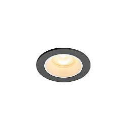 LED Deckeneinbauleuchte NUMINOS® XS, rund, 6,9W, IP20, dimmbar, 55°, 3000K, 950lm, schwarz/weiß