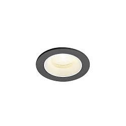 LED Deckeneinbauleuchte NUMINOS® XS, rund, 6,9W, IP20, dimmbar, 20°, 4000K, 1000lm, schwarz/weiß