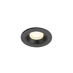 ceiling recessed luminaire NUMINOS® XS round, suitable for VDU workstation IP20, black, lacquered dimmable