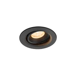 ceiling recessed luminaire NUMINOS® MOVE XS round, suitable for VDU workstation IP20, black, lacquered dimmable