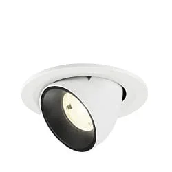 LED Deckeneinbaustrahler NUMINOS® GIMBLE S, 6,7W, IP20, schwenkbar, 20°, 4000K, 1050lm, weiß/schwarz