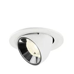 LED Deckeneinbaustrahler NUMINOS® GIMBLE S, 6,7W, IP20, schwenkbar, 40°, 4000K, 1050lm, weiß/chrom