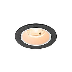 LED Deckeneinbauleuchte NUMINOS® S, rund, 6,7W, IP20, dimmbar, 20°, 2700K, 1000lm, schwarz/weiß
