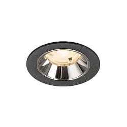 ceiling recessed luminaire NUMINOS® S suitable for VDU workstation IP20, chrome, black dimmable