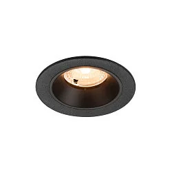 LED Deckeneinbauleuchte NUMINOS® S, rund, 6,7W, IP20, dimmbar, 40°, 2700K, 1000lm, schwarz
