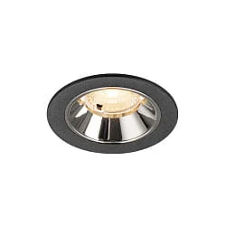 LED Deckeneinbauleuchte NUMINOS® S, 6,7W, IP20, 40°, 2700K, 1000lm, schwarz/chrom