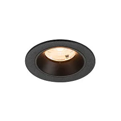 LED Deckeneinbauleuchte NUMINOS® S, rund, 6,7W, IP20, dimmbar, 55°, 2700K, 1000lm, schwarz