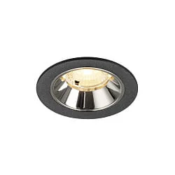 ceiling recessed luminaire NUMINOS® S suitable for VDU workstation IP20, chrome, black dimmable
