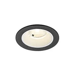LED Deckeneinbauleuchte NUMINOS® S, rund, 6,7W, IP20, dimmbar, 40°, 4000K, 1050lm, schwarz/weiß