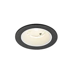 LED Deckeneinbauleuchte NUMINOS® S, rund, 6,7W, IP20, dimmbar, 55°, 4000K, 1050lm, schwarz/weiß