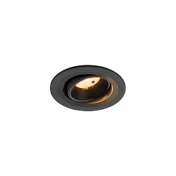 ceiling recessed luminaire NUMINOS® MOVE S round, suitable for VDU workstation IP20, black, lacquered dimmable