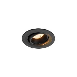 LED Deckeneinbauleuchte NUMINOS® MOVE S, rund, 6,7W, IP20, dimmbar, 55°, 2700K, 1000lm, schwarz