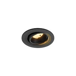 ceiling recessed luminaire NUMINOS® MOVE S round, suitable for VDU workstation IP20, black, lacquered dimmable