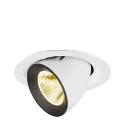 LED Deckeneinbaustrahler NUMINOS® GIMBLE M, 12W, IP20, schwenkbar, 20°, 3000K, 1800lm, weiß/schwarz