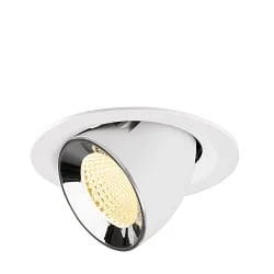 LED Deckeneinbaustrahler NUMINOS® GIMBLE M, 12W, IP20, schwenkbar, 40°, 3000K, 1800lm, weiß/chrom