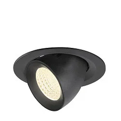 LED Deckeneinbaustrahler NUMINOS® GIMBLE M, 12W, IP20, dimmbar, 55°, 4000K, 1900lm, schwarz