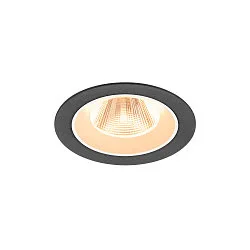 LED Deckeneinbauleuchte NUMINOS® M, rund, 12W, IP20, dimmbar, 20°, 2700K, 1700lm, schwarz/weiß