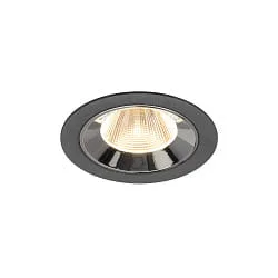 ceiling recessed luminaire NUMINOS® M suitable for VDU workstation IP20, chrome, black dimmable