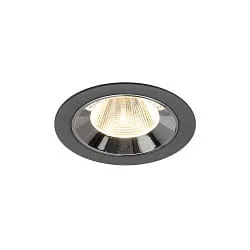 ceiling recessed luminaire NUMINOS® M suitable for VDU workstation IP20, chrome, black dimmable