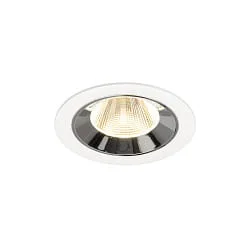 LED Deckeneinbauleuchte NUMINOS® M, 12W, IP20, 20°, 3000K, 1800lm, weiß/chrom