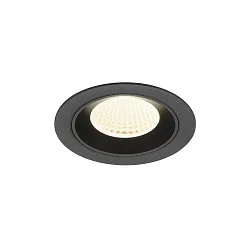 ceiling recessed luminaire NUMINOS® M round, suitable for VDU workstation IP20, black, lacquered dimmable