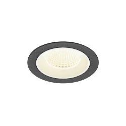 LED Deckeneinbauleuchte NUMINOS® M, rund, 12W, IP20, dimmbar, 40°, 4000K, 1900lm, schwarz/weiß