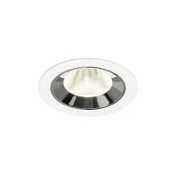 LED Deckeneinbauleuchte NUMINOS® M, 12W, IP20, 20°, 4000K, 1900lm, weiß/chrom