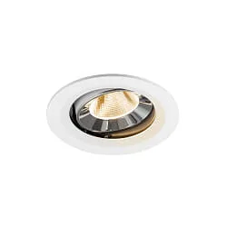 LED Deckeneinbauleuchte NUMINOS® MOVE M, 12W, IP20, schwenkbar, 20°, 2700K, 1700lm, weiß/chrom