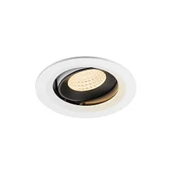 LED Deckeneinbauleuchte NUMINOS® MOVE M, 12W, IP20, schwenkbar, 55°, 2700K, 1700lm, weiß/schwarz