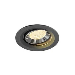 LED Deckeneinbauleuchte NUMINOS® MOVE M, 12W, IP20, schwenkbar, 55°, 3000K, 1800lm, schwarz/chrom
