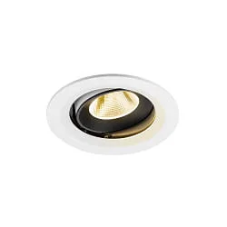 LED Deckeneinbauleuchte NUMINOS® MOVE M, 12W, IP20, schwenkbar, 20°, 3000K, 1800lm, weiß/schwarz