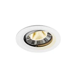 LED Deckeneinbauleuchte NUMINOS® MOVE M, 12W, IP20, schwenkbar, 20°, 3000K, 1800lm, weiß/chrom