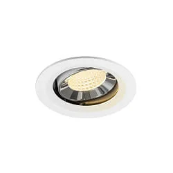 LED Deckeneinbauleuchte NUMINOS® MOVE M, 12W, IP20, schwenkbar, 55°, 3000K, 1800lm, weiß/chrom