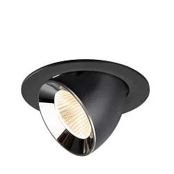 LED Deckeneinbaustrahler NUMINOS® GIMBLE L, 17W, IP20, schwenkbar, 40°, 2700K, 2400lm, schwarz/chrom
