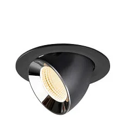 LED Deckeneinbaustrahler NUMINOS® GIMBLE L, 17W, IP20, schwenkbar, 55°, 2700K, 2400lm, schwarz/chrom