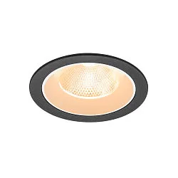 ceiling recessed luminaire NUMINOS® L round, suitable for VDU workstation IP20, black, white, lacquered dimmable