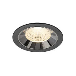 LED Deckeneinbauleuchte NUMINOS® L, 17W, IP20, 55°, 2700K, 2400lm, schwarz/chrom