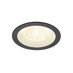 LED Deckeneinbauleuchte NUMINOS® L, rund, 17W, IP20, dimmbar, 20°, 4000K, 2700lm, schwarz/weiß