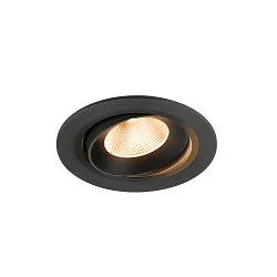 ceiling recessed luminaire NUMINOS® MOVE L round, suitable for VDU workstation IP20, black, lacquered dimmable