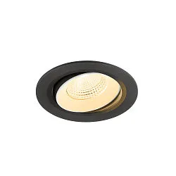 LED Deckeneinbauleuchte NUMINOS® MOVE L, rund, 17W, IP20, dimmbar, 55°, 3000K, 2500lm, schwarz/weiß