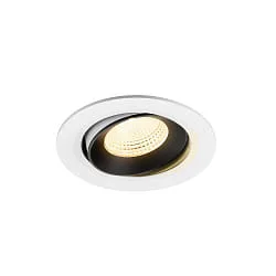 LED Deckeneinbauleuchte NUMINOS® MOVE L, 17W, IP20, schwenkbar, 55°, 3000K, 2500lm, weiß/schwarz