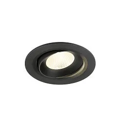 ceiling recessed luminaire NUMINOS® MOVE L round, suitable for VDU workstation IP20, black, lacquered dimmable