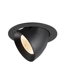 ceiling recessed luminaire NUMINOS® GIMBLE XL suitable for VDU workstation IP20, black, lacquered dimmable